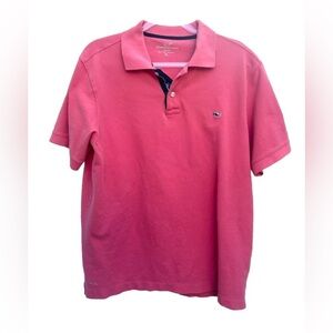 Vineyard Vines Polo Shirt Men M Pink 100% Cotton Classic Fit Preppy Casual Golf